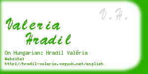 valeria hradil business card